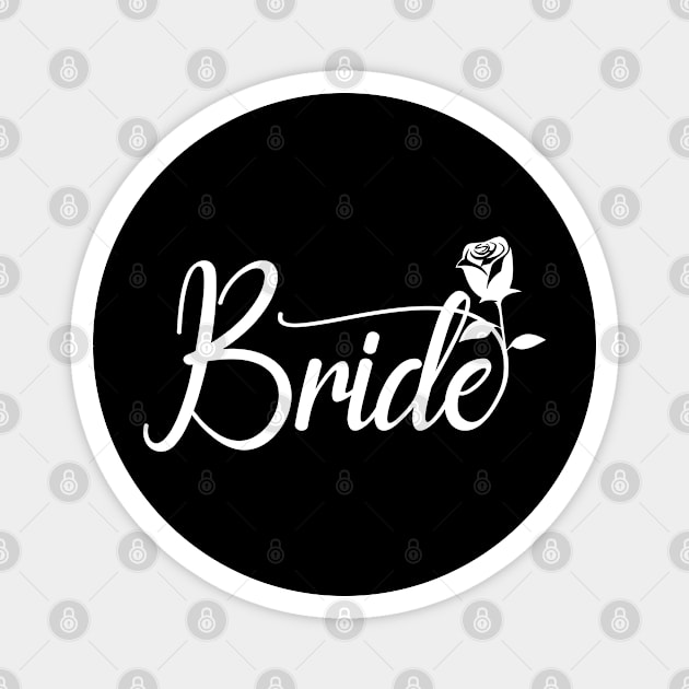 Bride Groom Wedding Couple Matching Magnet by LotusTee